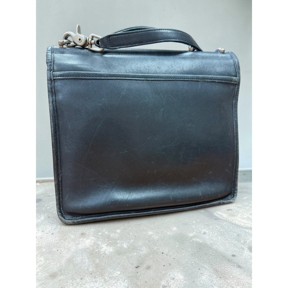 Vintage 1999 Coach Willis 9927 Black Glove Leather Nickel Crossbody Bag USA Era - Picture 7 of 16